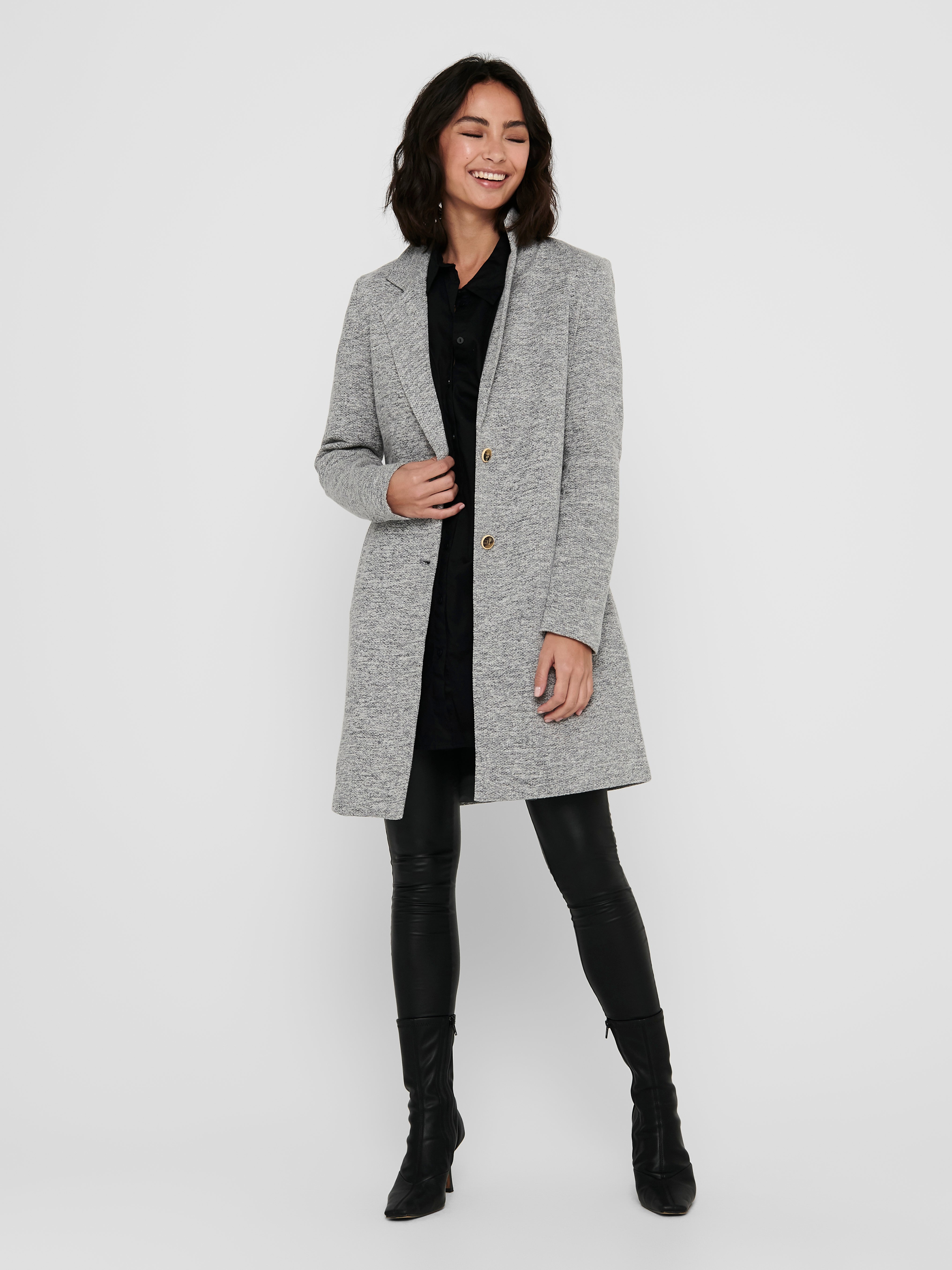 ONLCARRIE Mantel Light Grey Melange