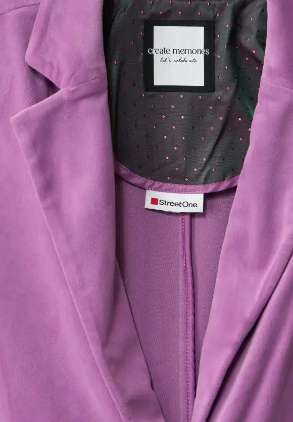 Longblazer in Samt Optik - cool lilac