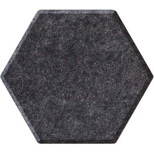 Panneaux muraux acoustiques hexagonaux autocollants ecoAware - Lot de 6 - L 37 x H 32 x P 0,9 cm