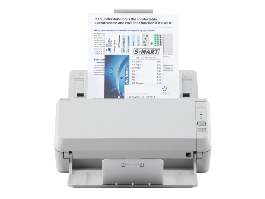 Ricoh SP-1130N - Dokumentscanner - Dual CIS - Duplex - 216 x 355.6 mm - 600 dpi x 600 dpi - op til 30 ppm (mono) / op til 30 ppm (farve) - ADF (50 ark) - op til 4500 scanninger pr. dag - Gigabit LAN, USB 3.2 Gen 1x1