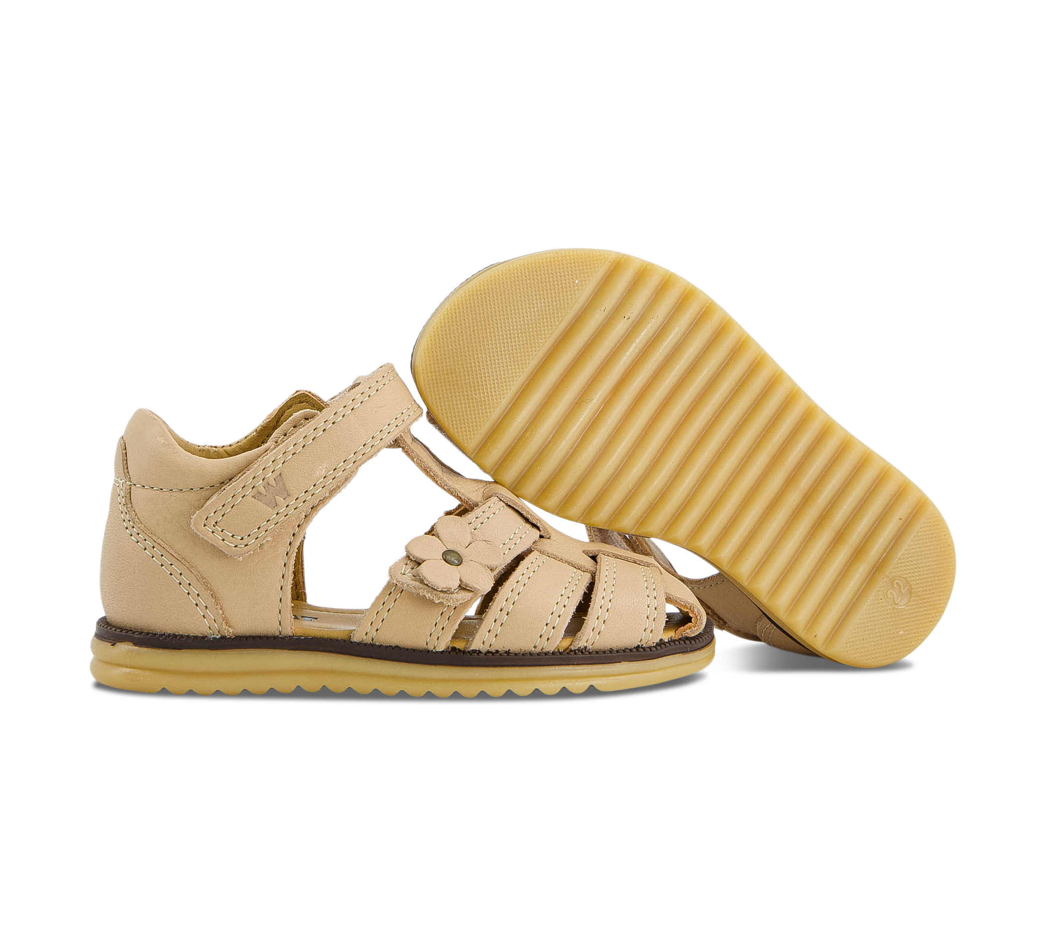 Wheat Sandal Closed Toe Sky Flower