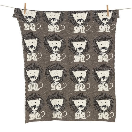 Tricot couverture 65x80 cm   Lion        de               Quax