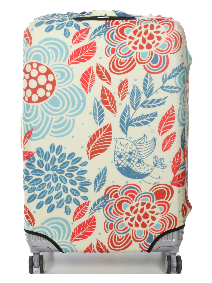 Housse de valise Periea Red and Blue Leaves L