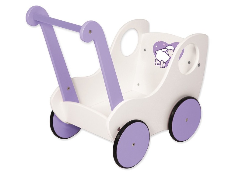 Houten poppenwagen