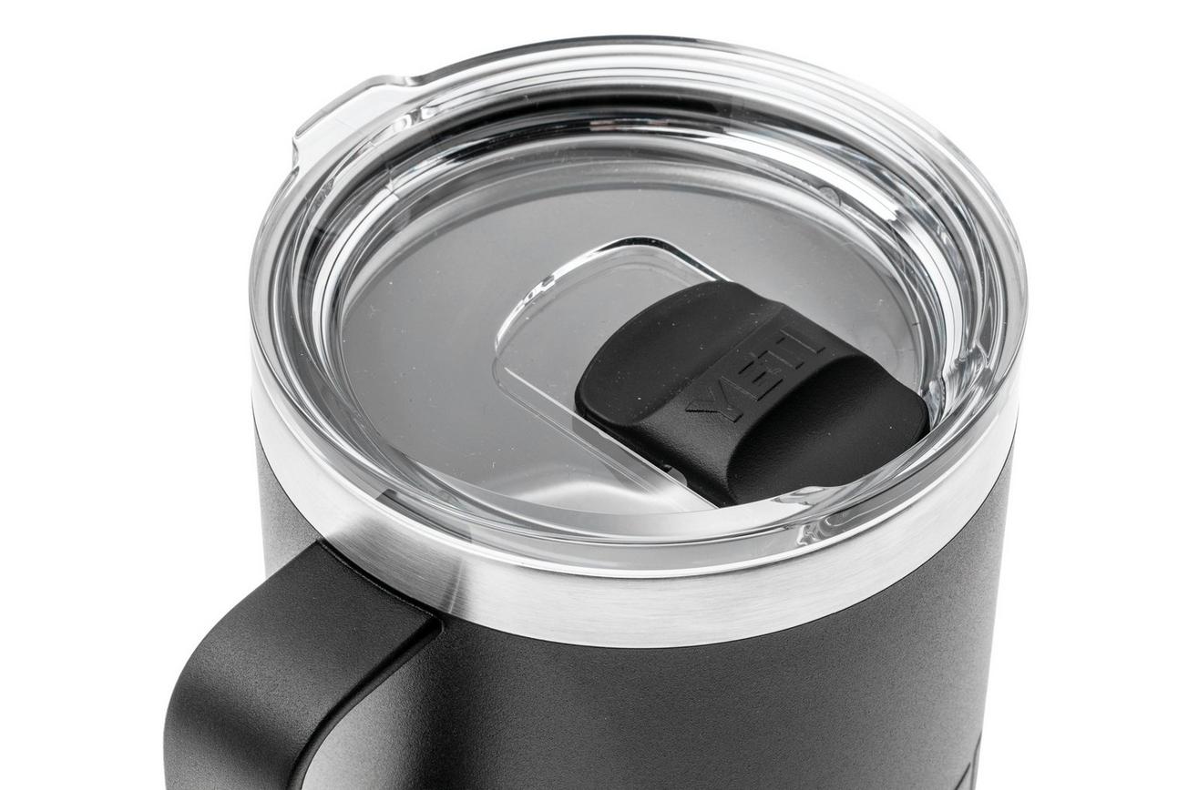Yeti Rambler Stackable Mug 14oz Mag Slider Lid, Black, stapelbare thermosmok met deksel, 414 ml