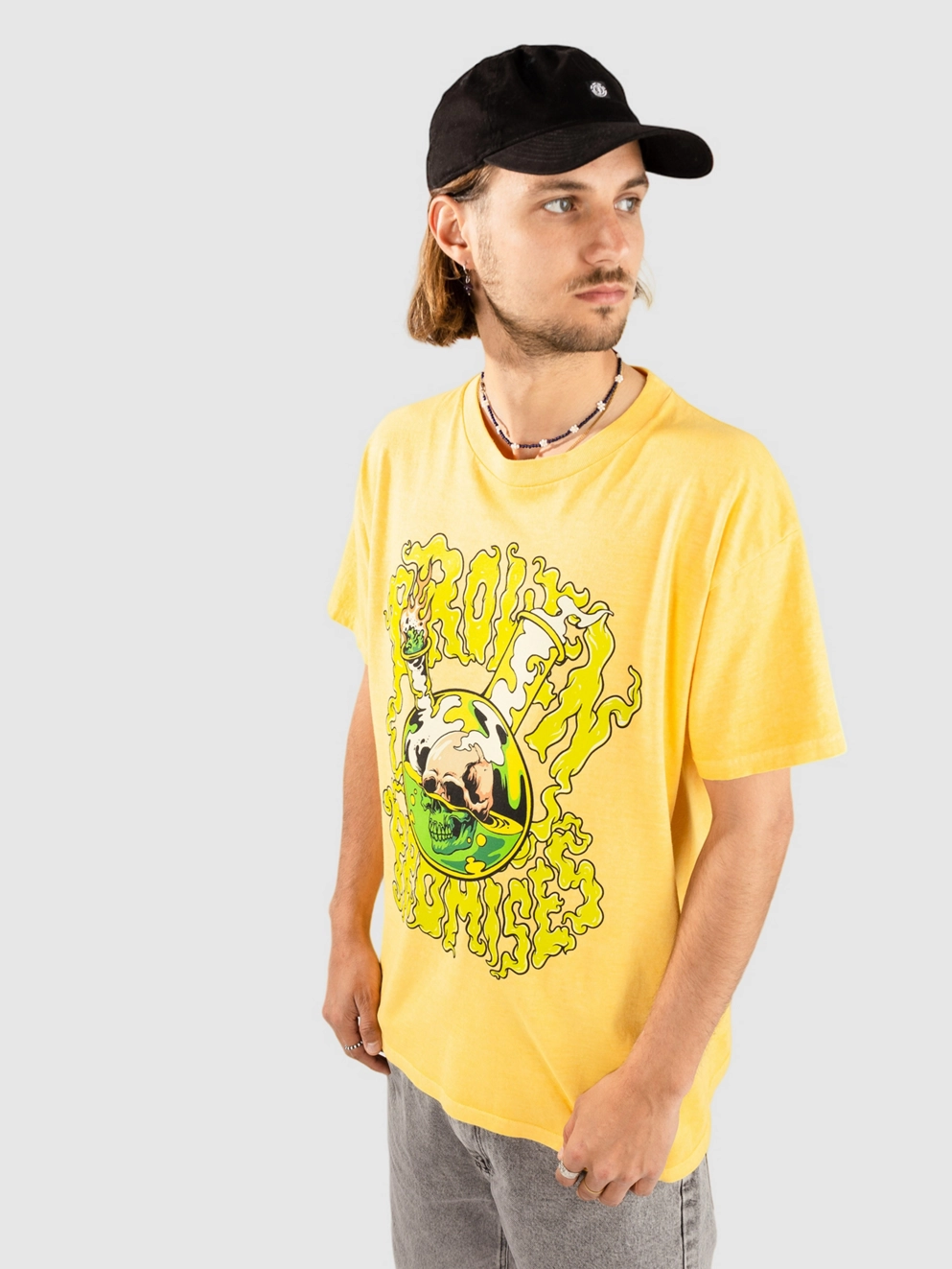 Broken Promises Stop Trippin T-Shirt white dye