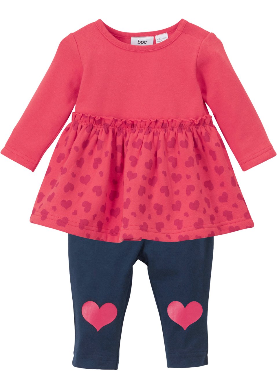 Robe sweat-shirt et legging bébé (Ens. 2 pces.) coton
