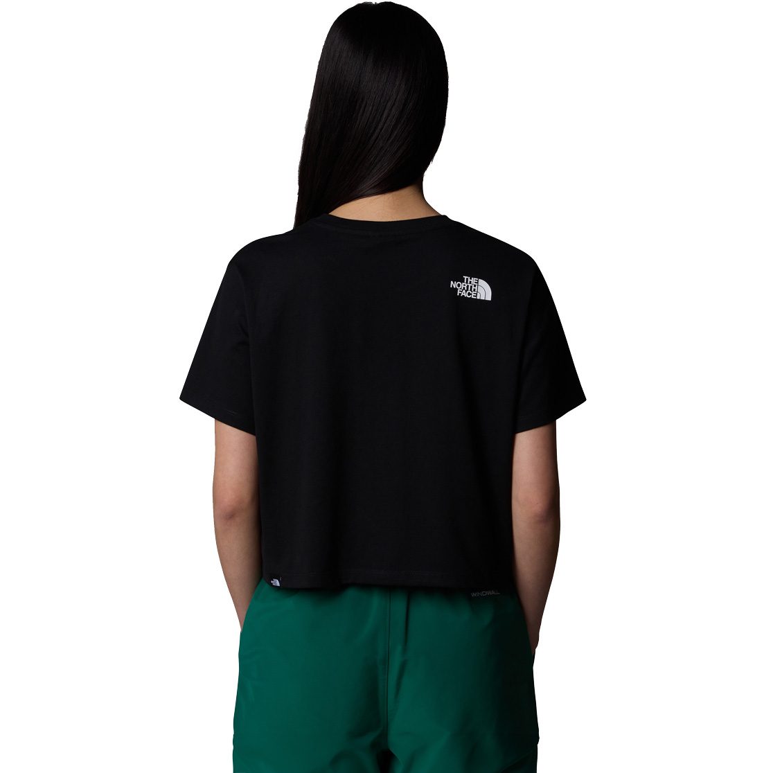 The North Face® Cropped Simple Dome T-Shirt Damen schwarz