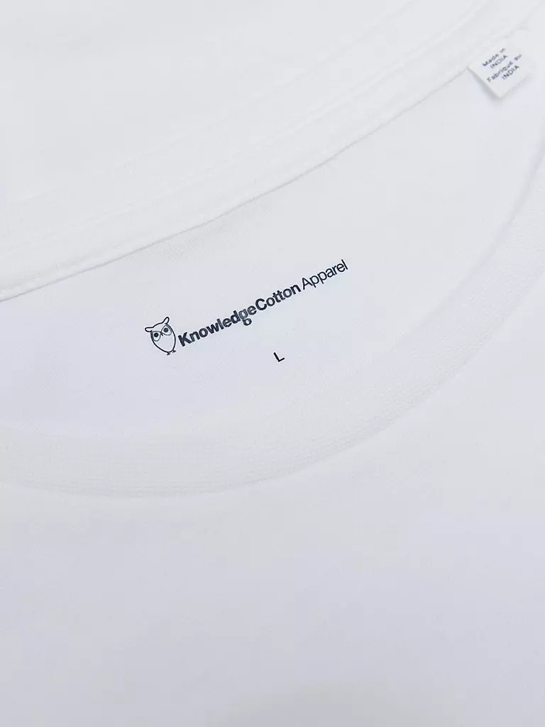 KNOWLEDGE COTTON APPAREL T-Shirt ALDER weiss