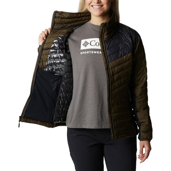 Doudoune randonnée COLUMBIA POWDER LITE BLOCKED II OLIVE GREEN BLACK