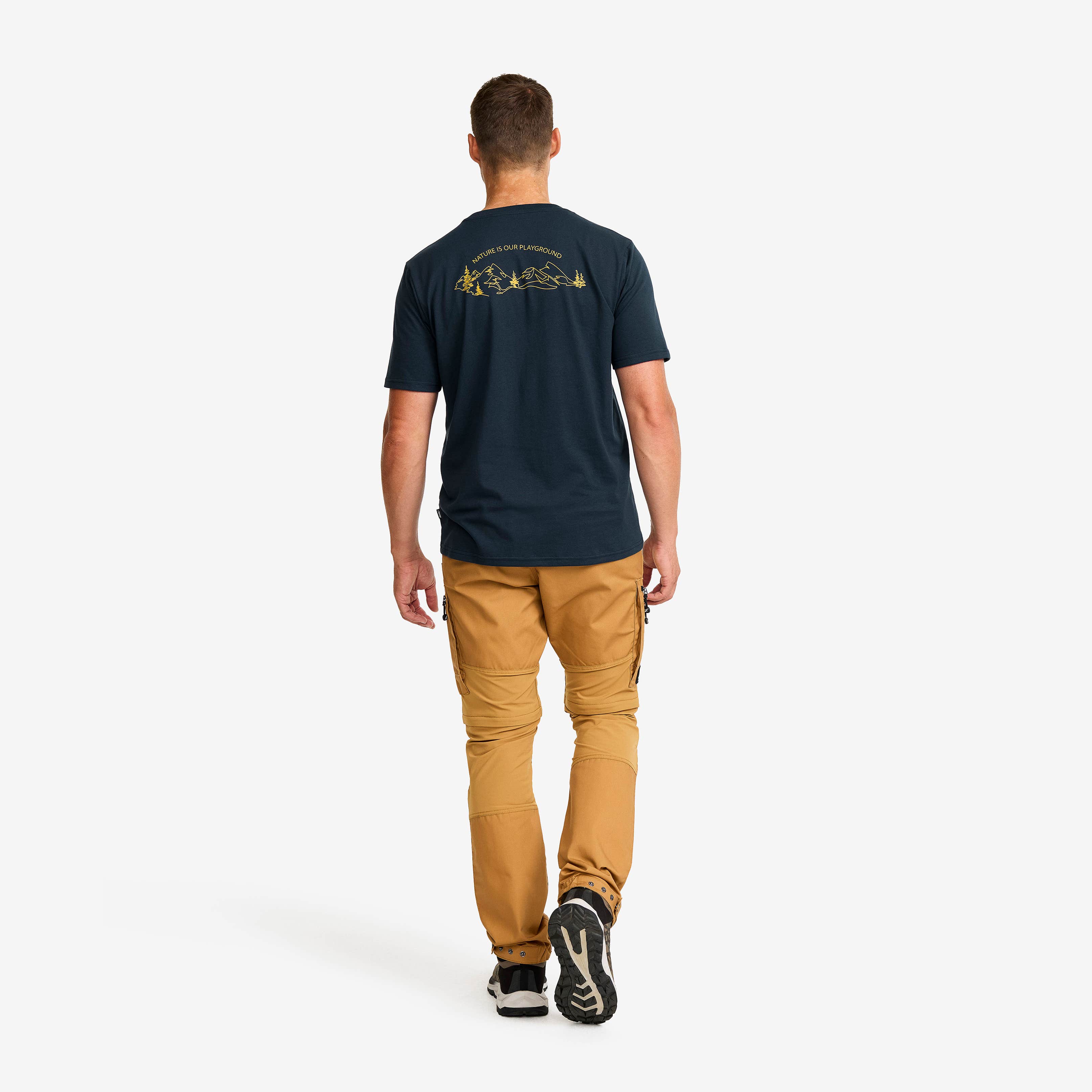 Easy Graphic Nature Lines T-shirt Herre Blueberry