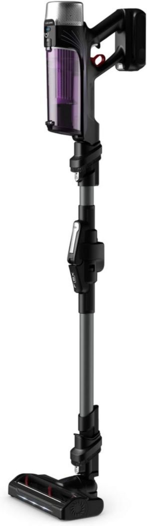 Aspirateur balai sans fil Rowenta X-Force Flex 9.60 Allergy, filtration anti-allergènes, puissance 100 AW, ultra léger, autonomie 45 min RH2038WO, noir/violet