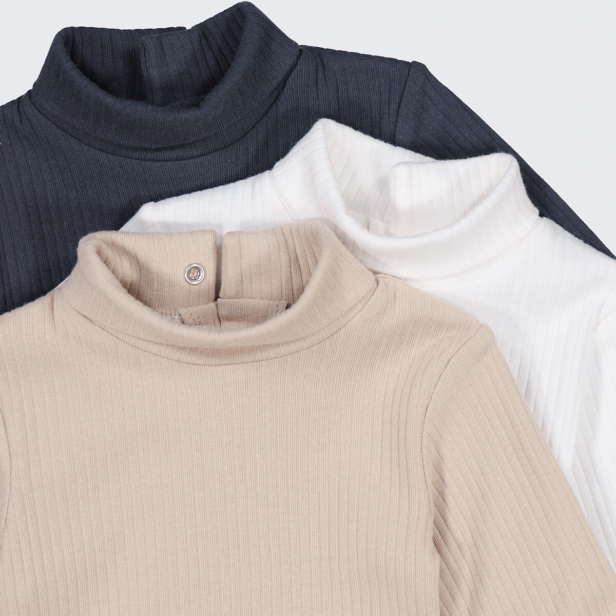 COLEÇÃO LA REDOUTE<br>Conjunto de 3 bodies com gola alta