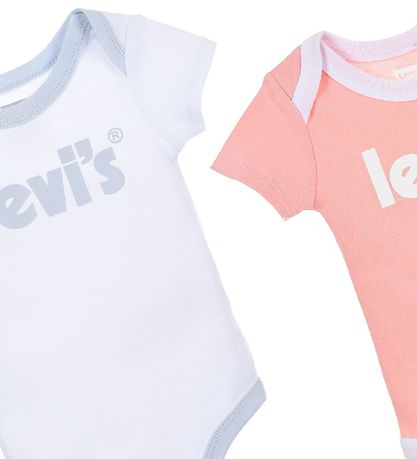 Levis Bodyer k/æ - 2-pak - Hvid/Rosa