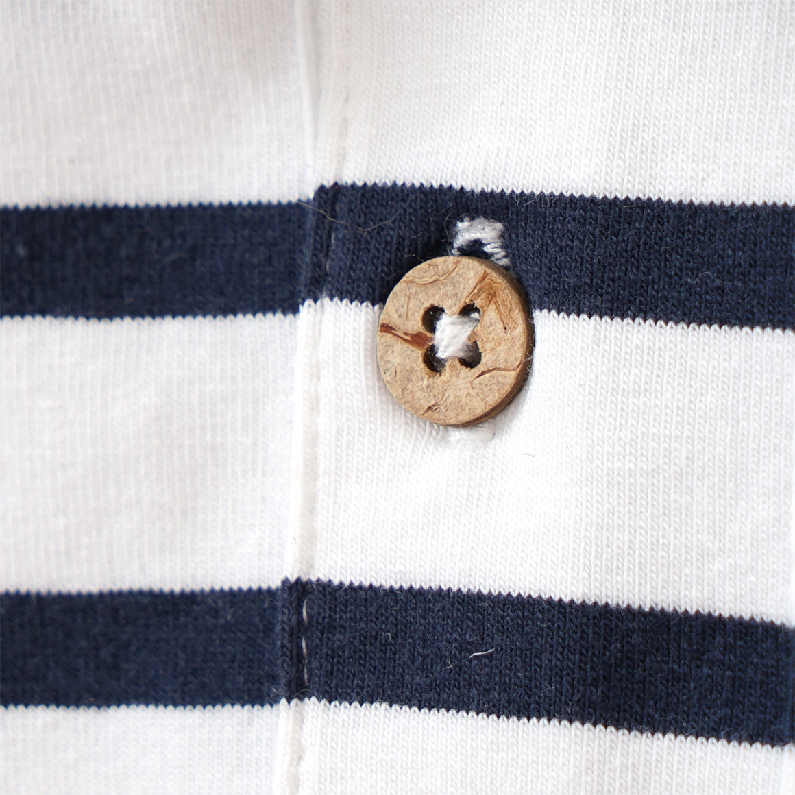 Topomini Baby Poloshirt mit Bio-Baumwolle weiss / dunkelblau