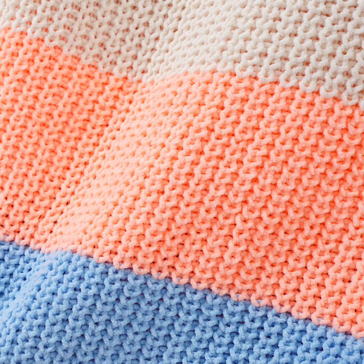 Yigga Mädchen Strickpullover mit Blockstreifen hellblau / beige / pink