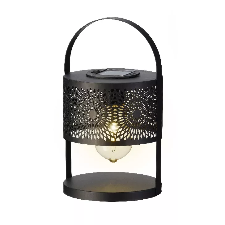 Lanterne solaire de table (H22,5 cm) à LED Noir