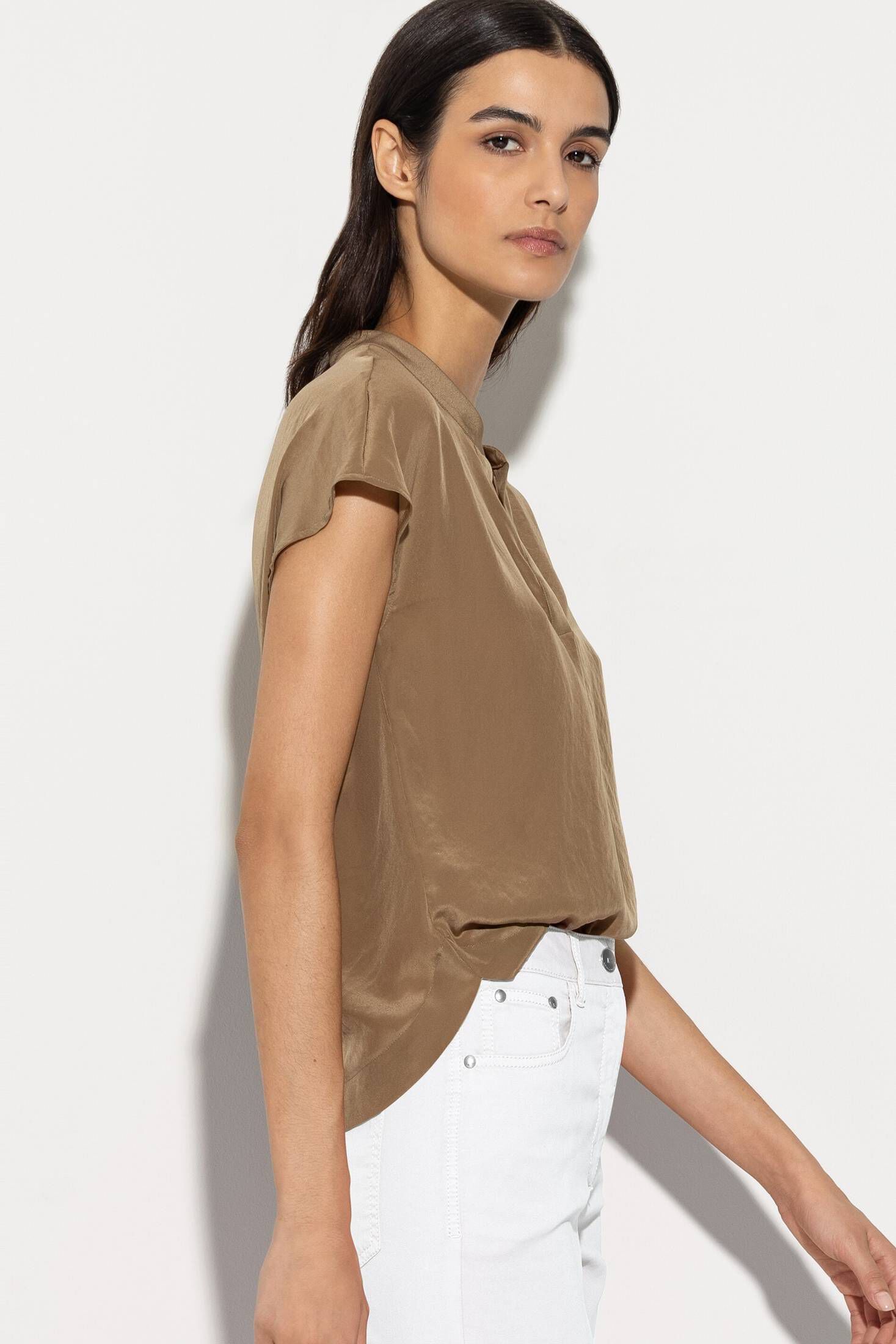 Luisa Cerano| Damen Tunika mit Poloblende