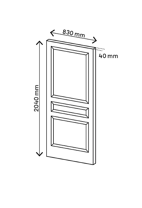 Porte coulissante Ordesa effet chêne H.204 x l.83 cm