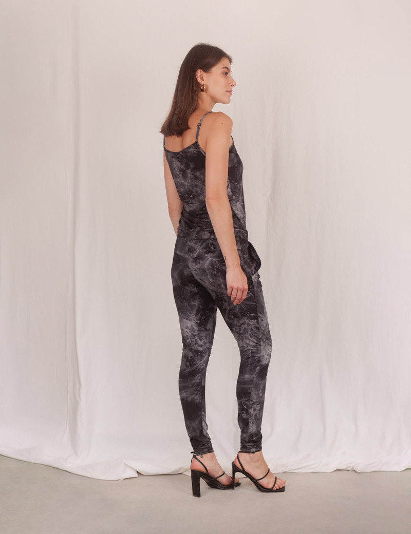 HBT COMBINAISON LIZZIE BRETELLES FINES TIE&DYE NOIR