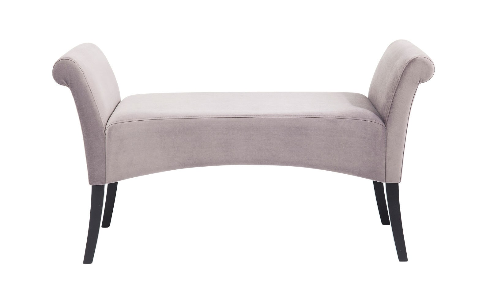 KARE DESIGN Bank MOTLEY 108 x 61 x 40 cm Textil Velvet Silvergrey