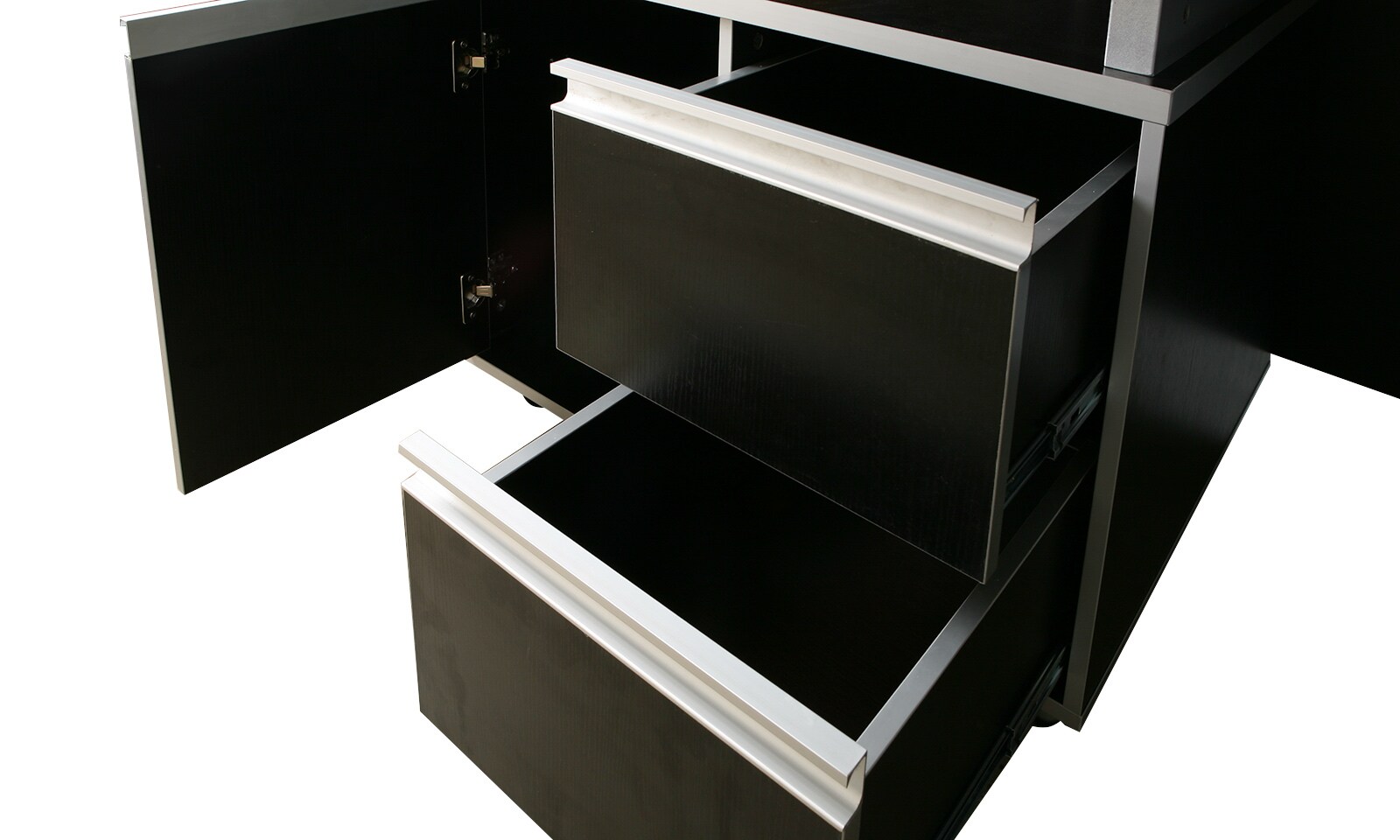 Jet-Line Büromöbel Chef Schreibtisch KEHL in schwarz XXL inkl. Sideboards
