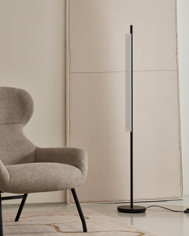 Kave Home Vauxall vloerlamp gematteerd glas