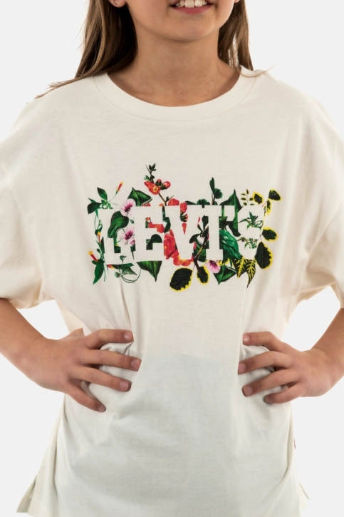 tee shirts manches courtes levi's® oversized tropical w5i white