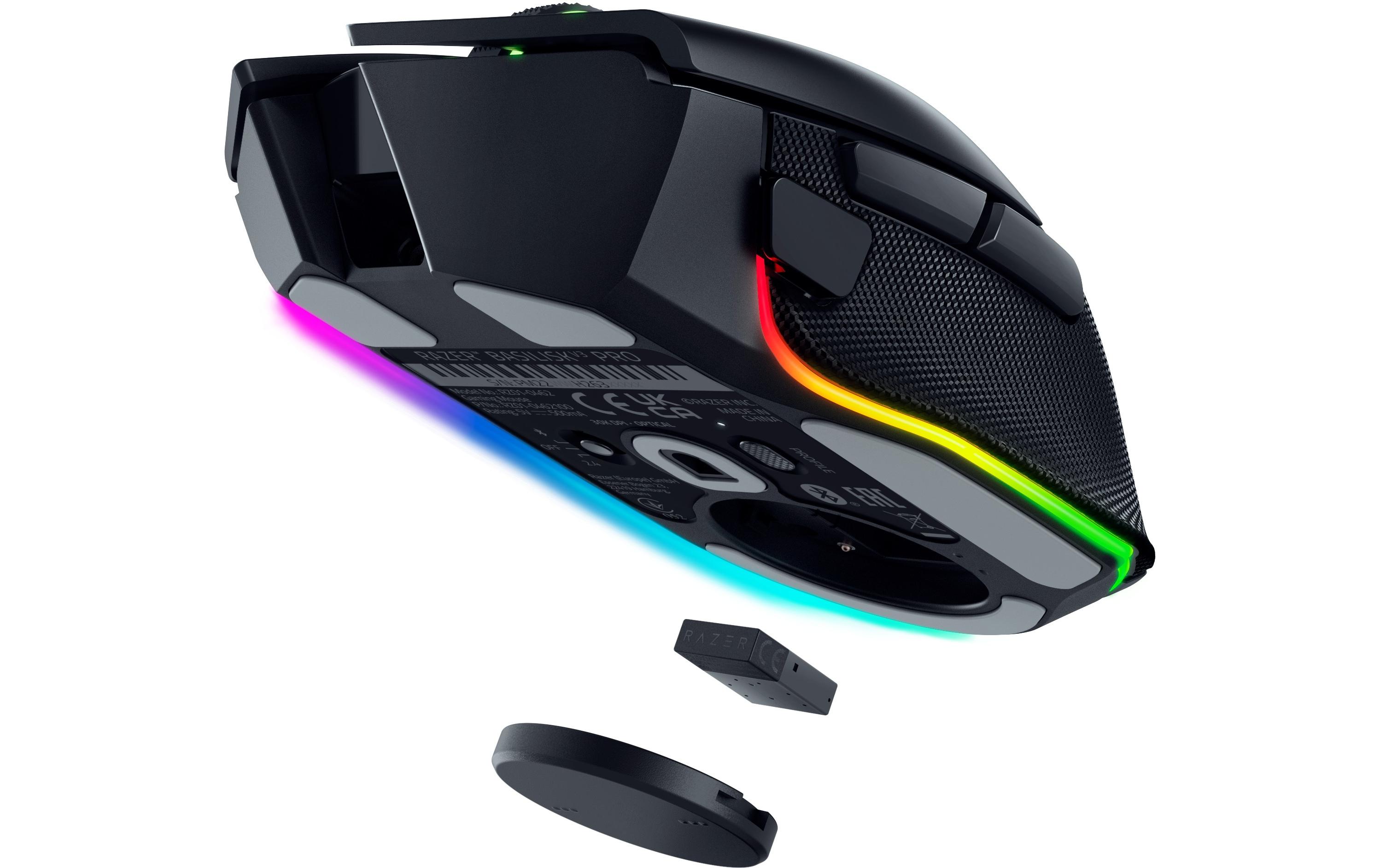 Gaming-Maus Basilisk V3 Pro Schwarz<br>Ergonomische Gaming-Mouse mit programmierbaren Tasten und RGB-Beleuchtung