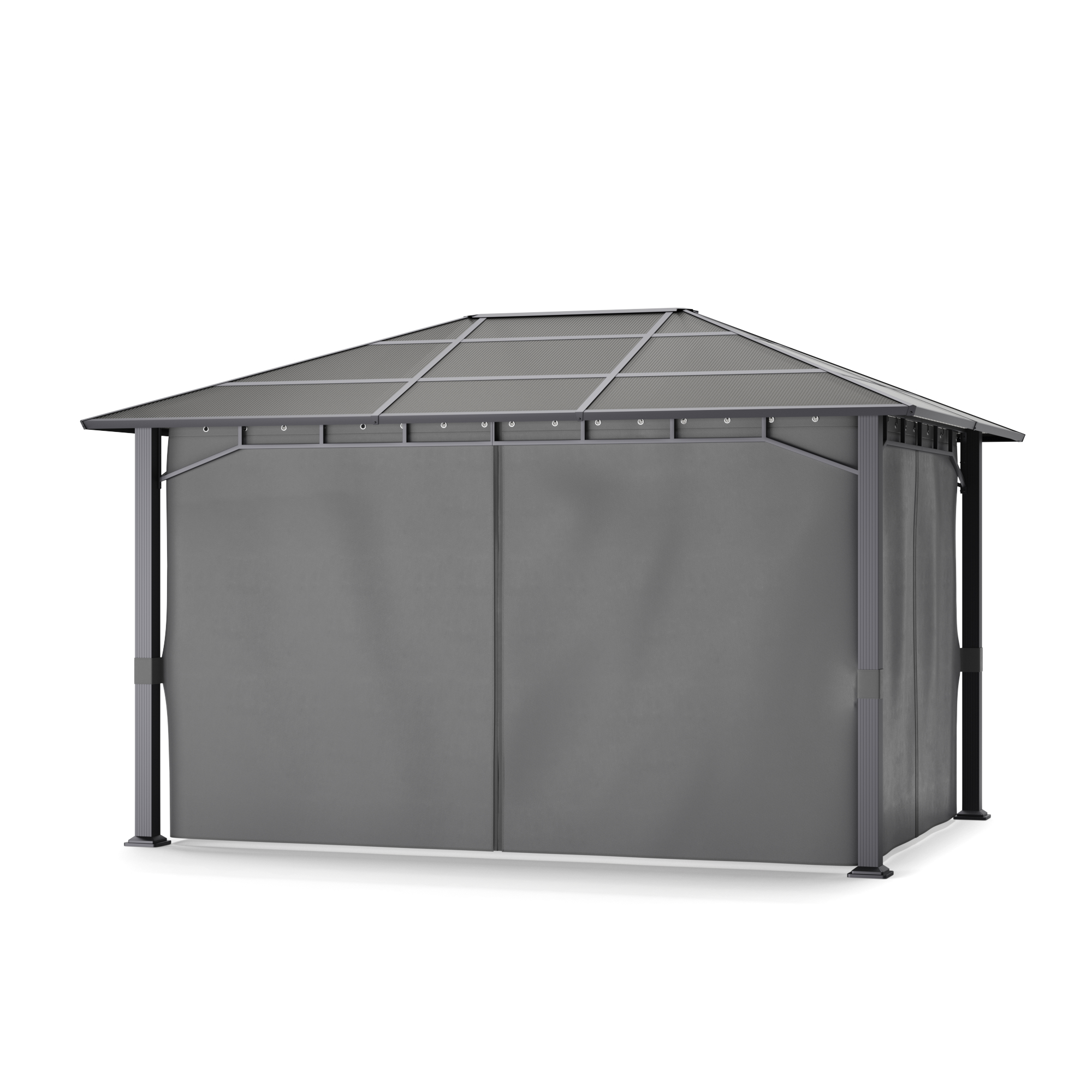 Gartenpavillon PRINCE 4 x 3 m grau