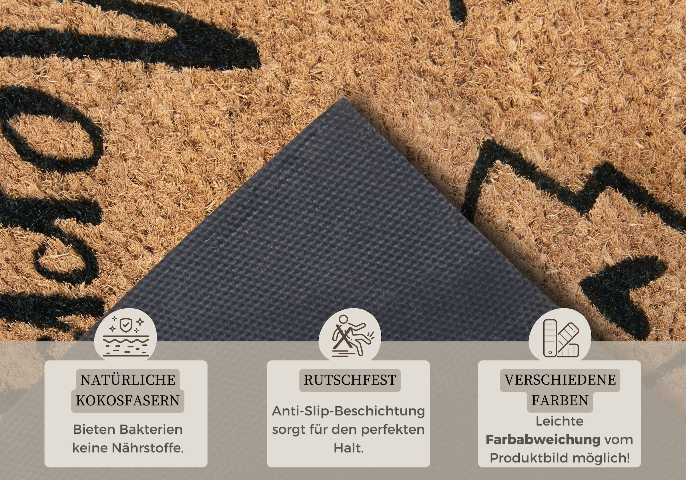 HANSE Home Fussmatte »Mix Mats  Kokos Christmas Trees, Türmatte« rechteckig 15 mm Höhe Weihnachten, Schmutzfangmatte, Outdoor, Rutschfest, Innen, Kokosmatte