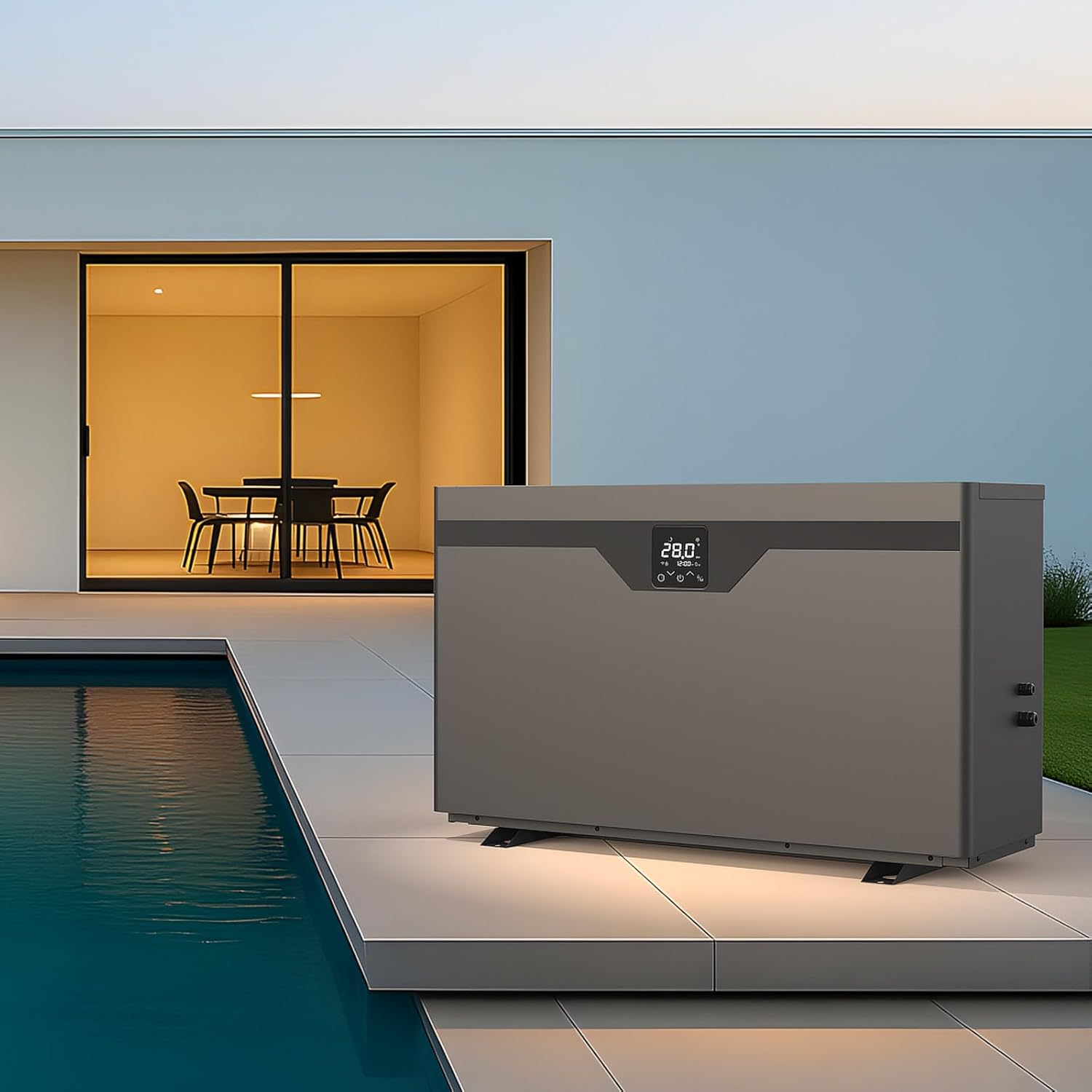 Sirius 11 Inverter Wärmepumpe 11,0 kW | Silent Modus | 32 / 38 / 50 mm | bis 50.000 l | Salzwasser geeignet (11.000 Watt)