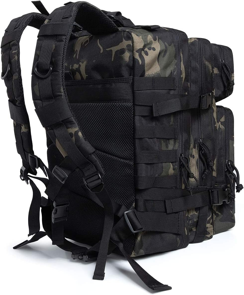 (45L) Taktischer Militär Wander Rucksack MOLLE System Outdoor Camping Backpack - Camouflage