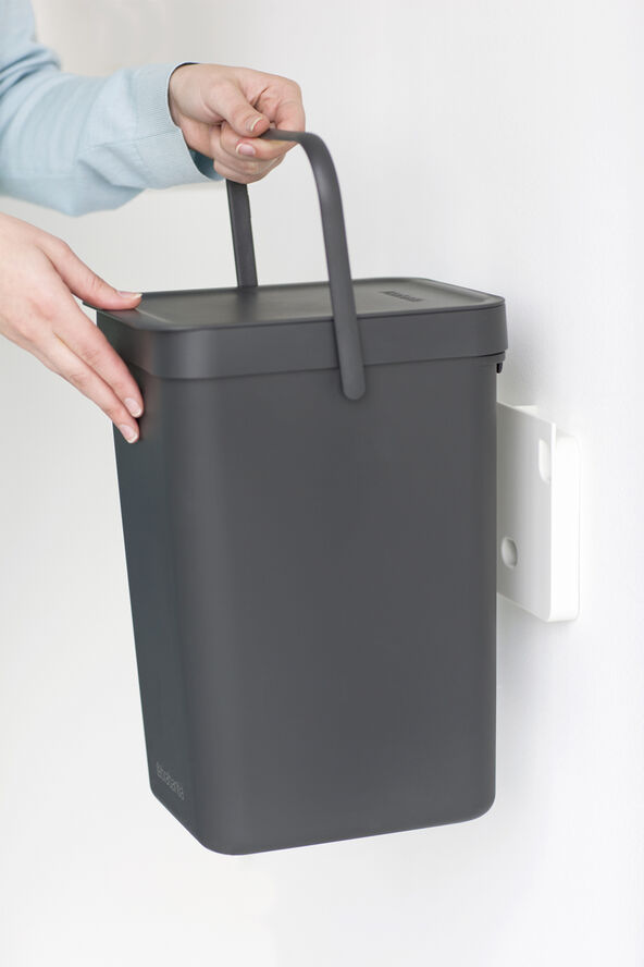 Brabantia Affaldsspand m/låg sort.kon. 12 ltr Grey