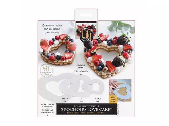 Lot de 3 Pochoirs Cake 