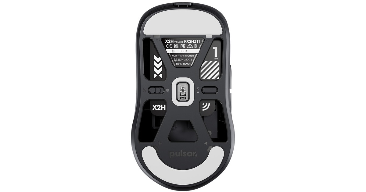 PulsarX2H v3 Mini Wireless Gaming Mouse  (Zwart, 32000 DPI)