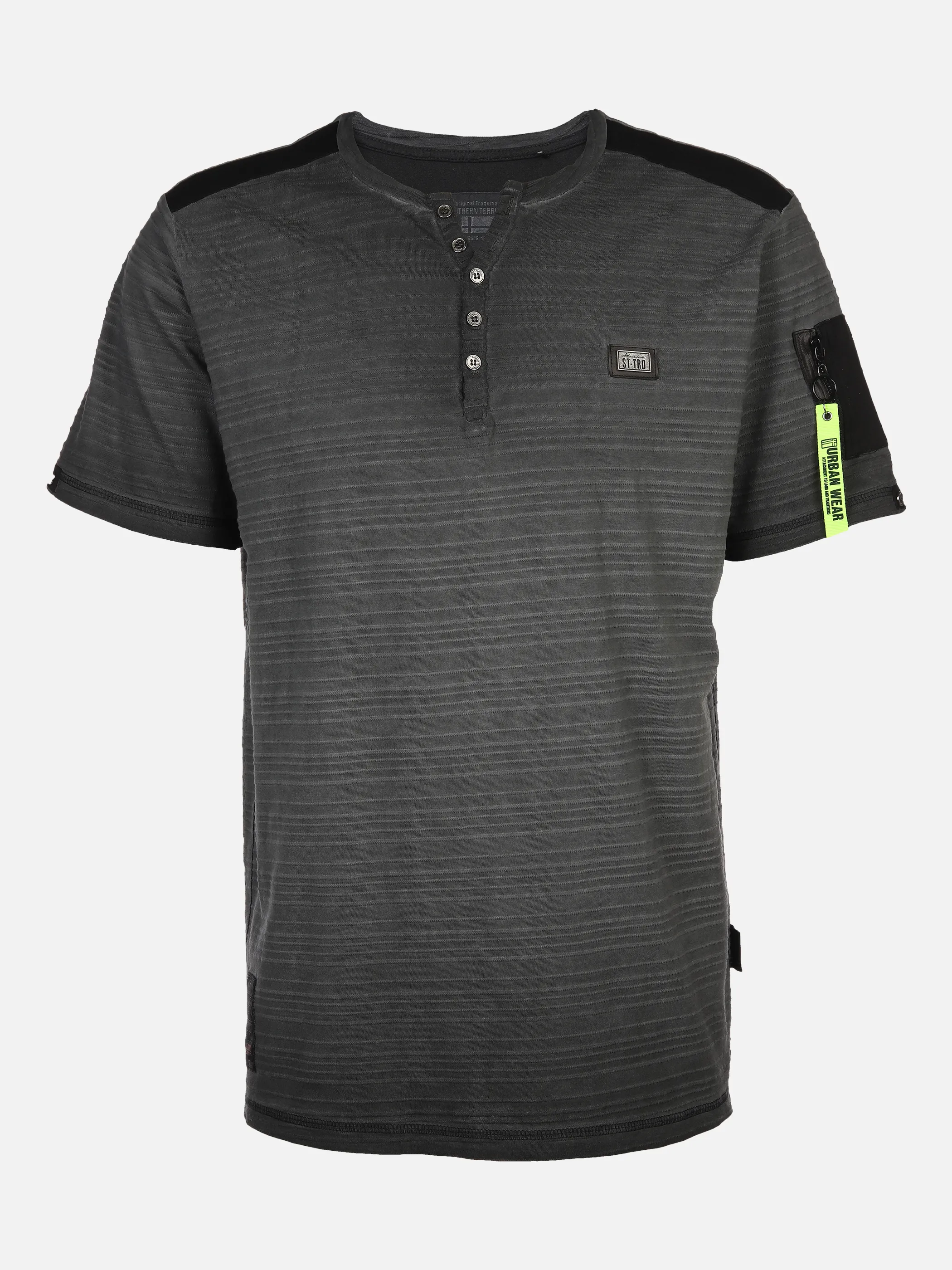 Herren Henleyshirt mit Struktur