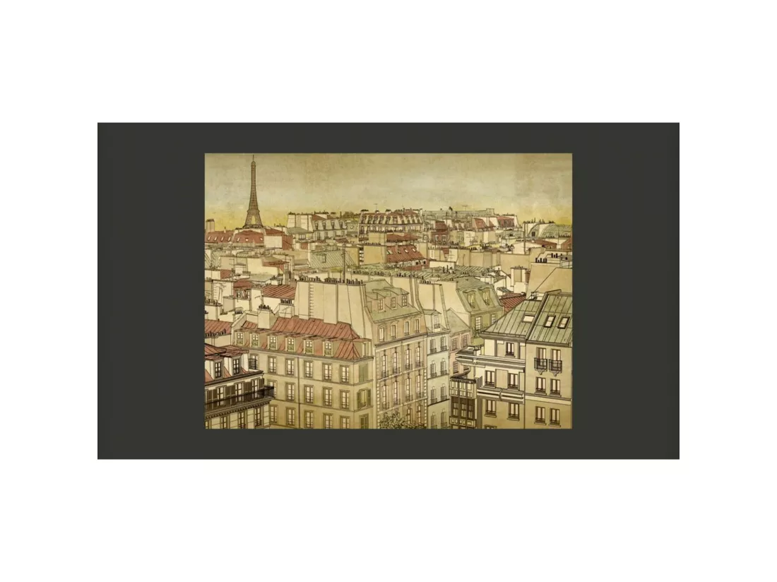 Papier peint au revoir Paris! - 250 x 193 cm