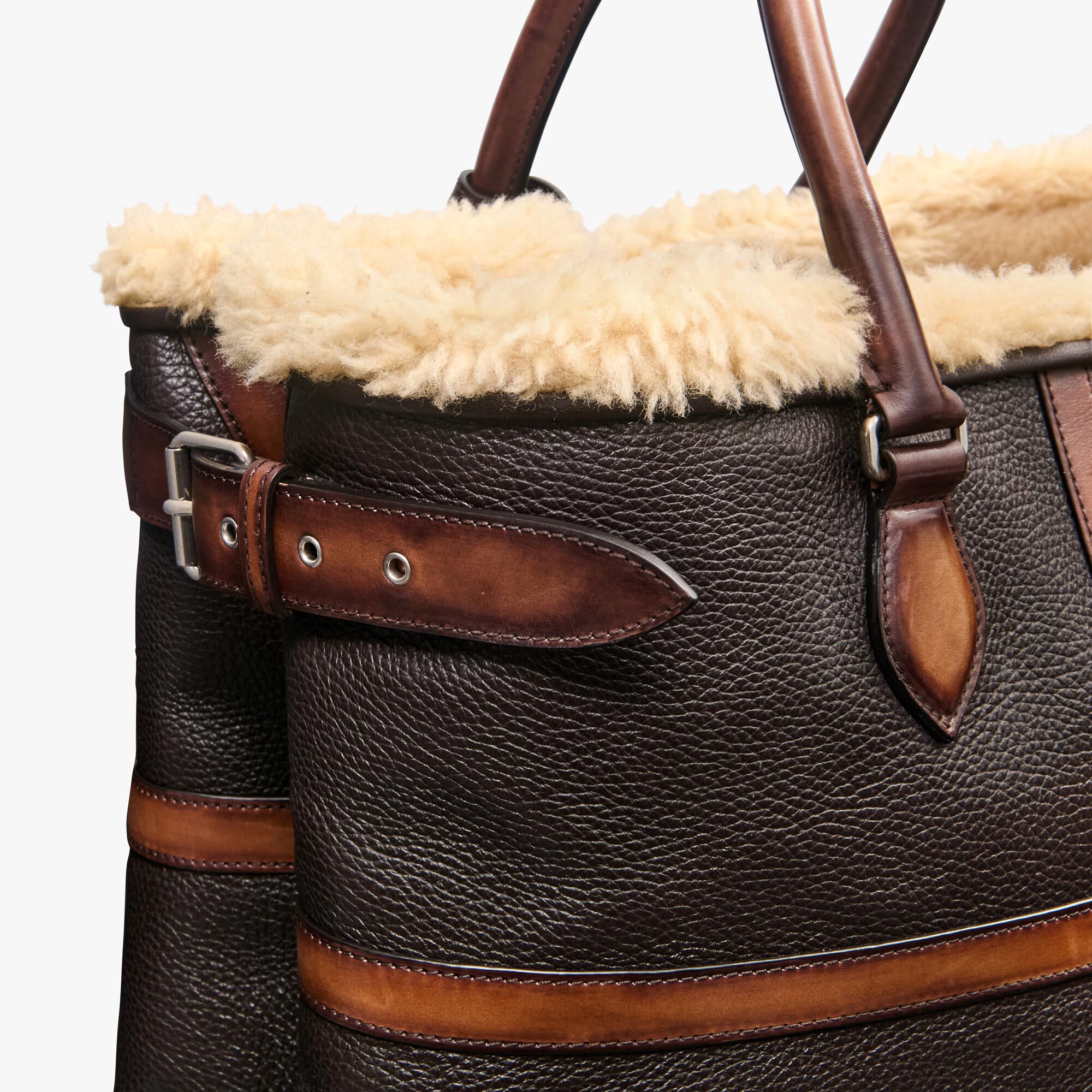 Cabas Toujours XL En Cuir De Cerf Et Shearling