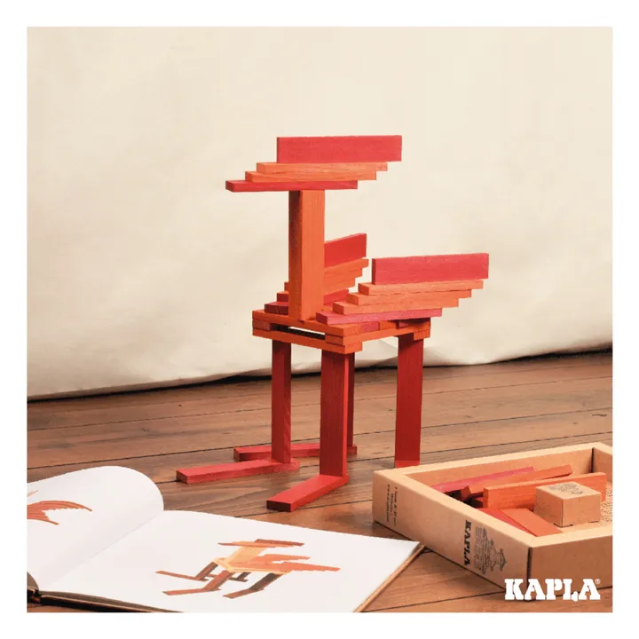 Kapla Coffret couleur - 40 planchettes | Rouge