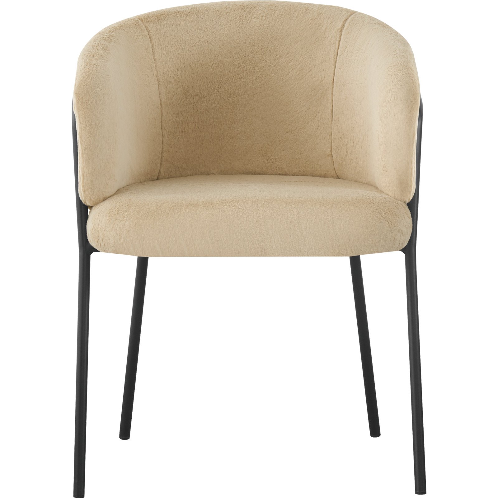 Armlehnstuhl Cindy, Kunstfell, beige