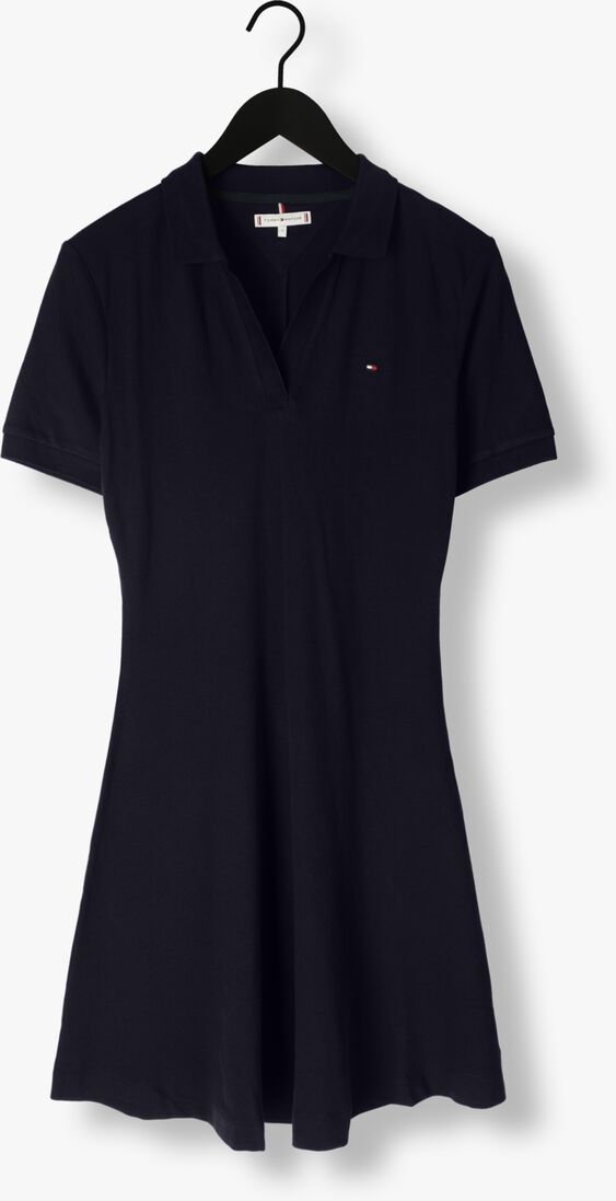 TOMMY HILFIGER donkerblauwe tommy hilfiger mini jurk f+f open plcktlycll polo dress
