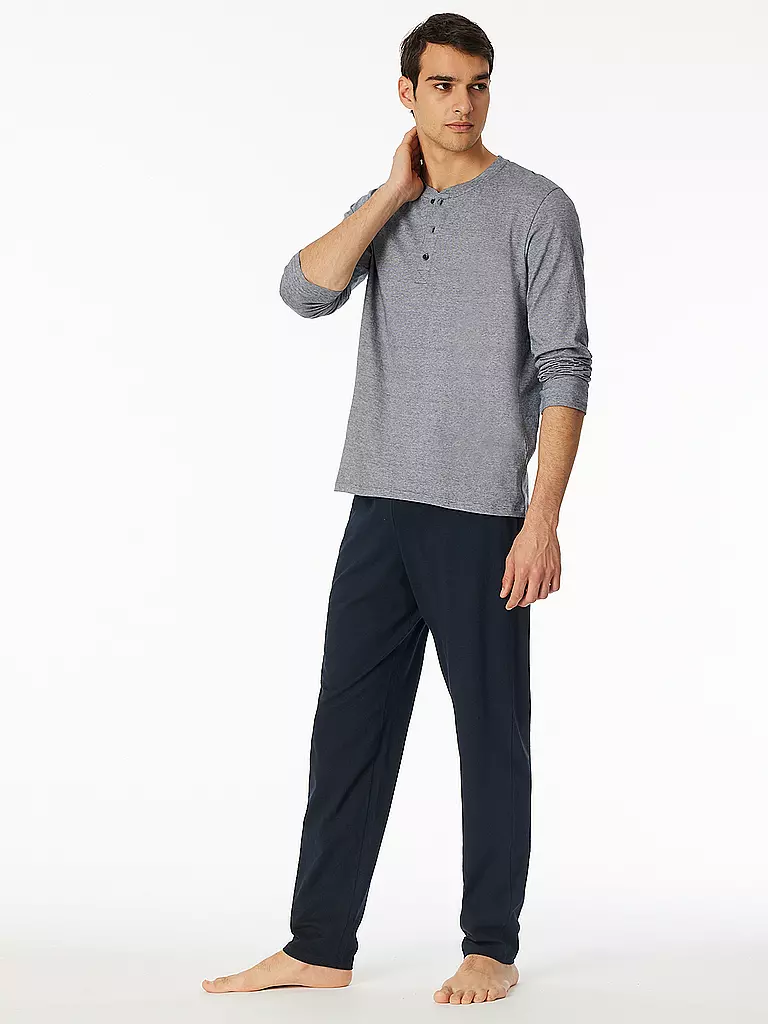 SCHIESSER Pyjama nachtblau blau