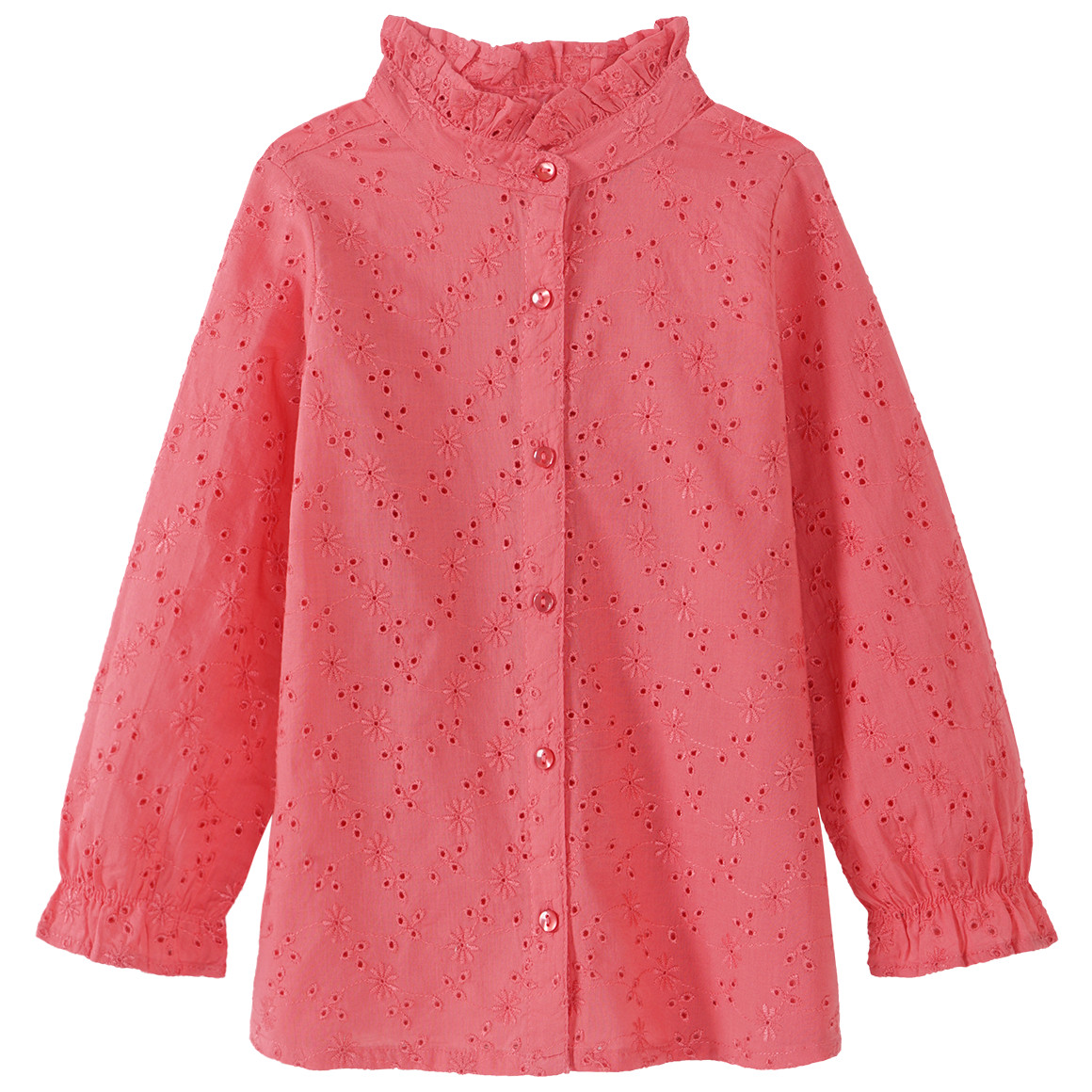 Topolino Mädchen Bluse mit Lochstickerei hellrot