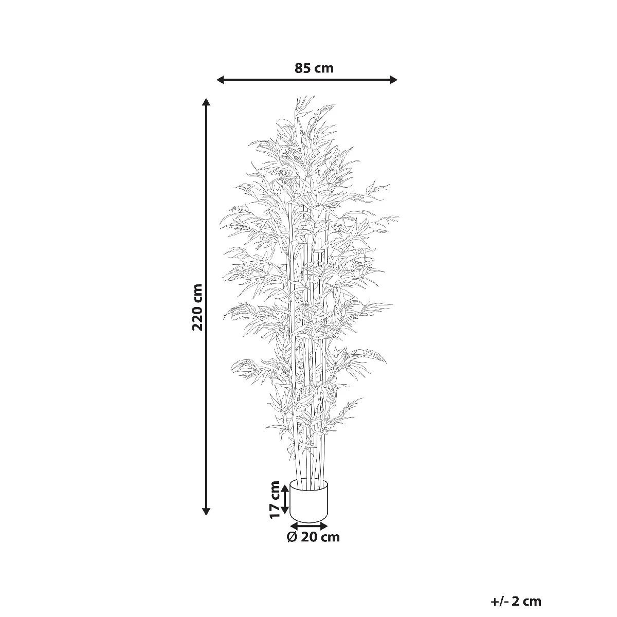 BELIANI BAMBOO 220 cm Vert