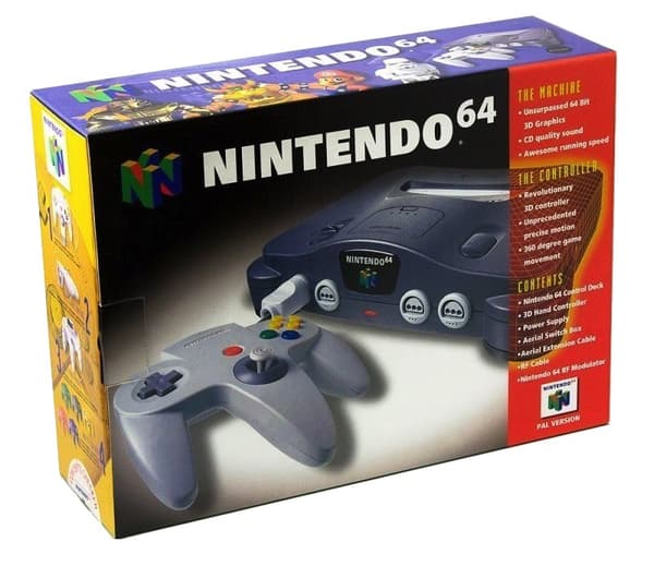 Nintendo 64 Console Charcoal Grey original (BRUKT VARE)