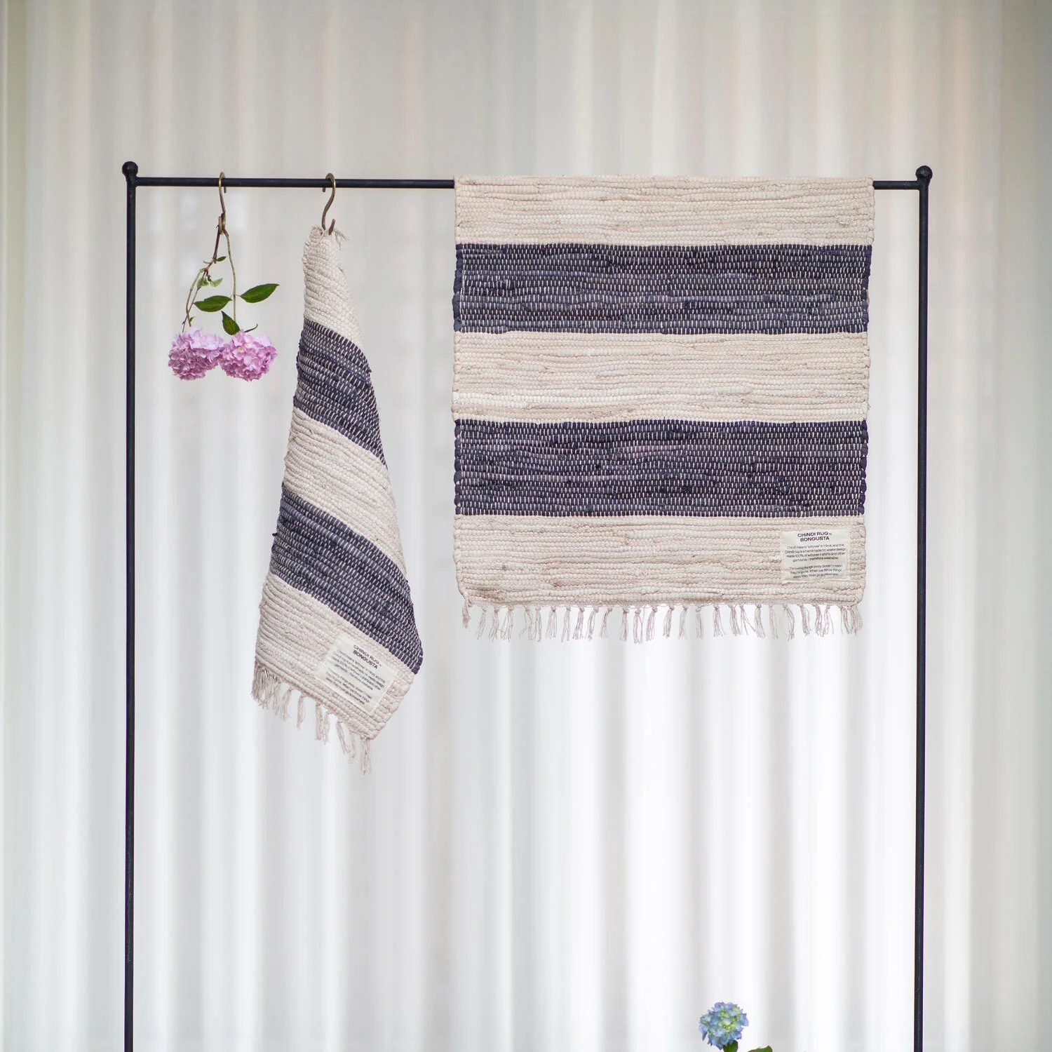 Bongusta  Chindi Medium måtte, grå/beige - 60x90 cm.
