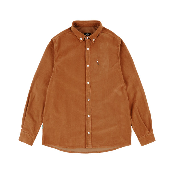 CHEMISE EN VELOURS ACCORDÉ PWS - MARRON