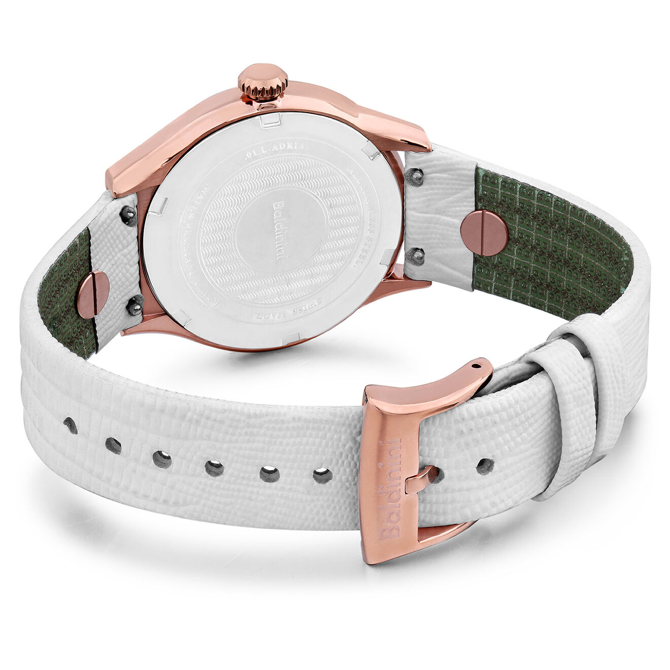 Baldinini Montre Femme en Cuir & cristaux Swarovski Adria blanche