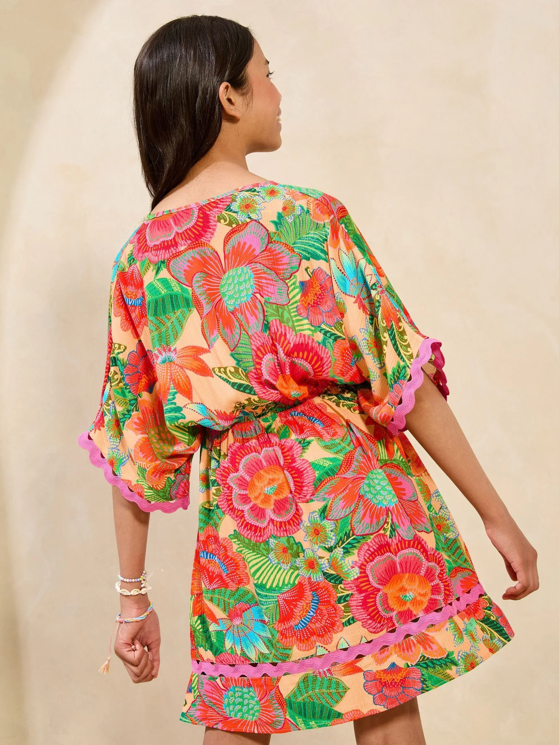 Lipsy kaftan met kreukeltextuur (5-16jr)